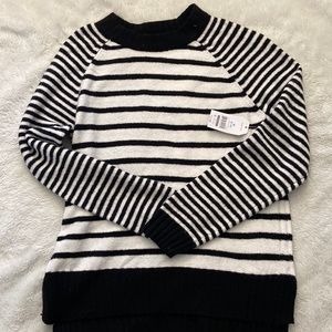 New black and white striped sweater with tags